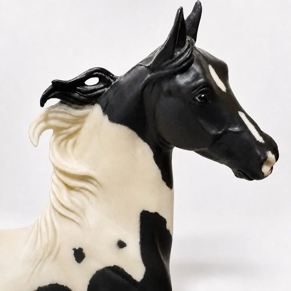 Breyer #1141 Standing Saddlebred Stallion Black White Traditional Horse